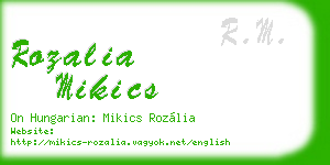rozalia mikics business card